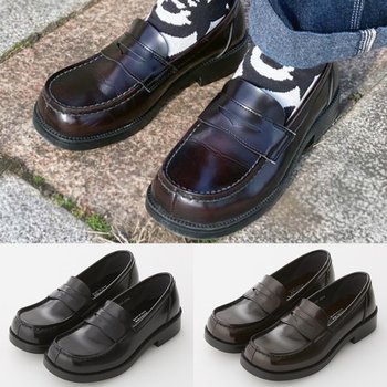 하루타 PU 스퀘어토 페니 로퍼 2컬러 HS-4900 블랙 자메이카 여성 단화