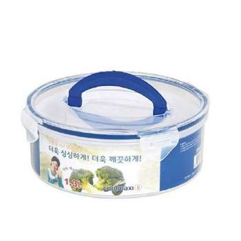 쿨맥시 002IDF60 밀폐용기 냉장고 정리 반찬통 원형 1300ml 1P