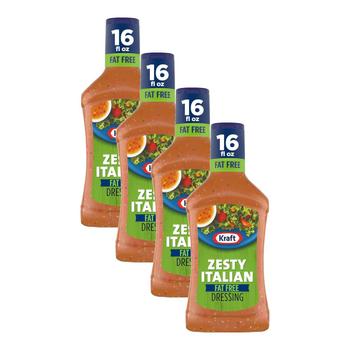 [해외] 미국직구 Kraft 크래프트 제스티 이탈리안 드레싱 팻프리 473ml 4팩