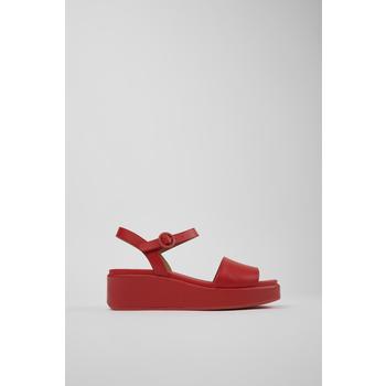[해외] 캠퍼 레드 플랫폼 스트랩 레더 샌들 Misia / K200564-041 RED