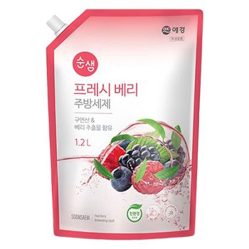 순샘 베리 주방세제 리필 1.2L 순샘베리 순샘주방세제 설거지세제