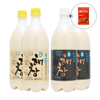 해창주조 해창막걸리세트 12도x2병 9도x2병 총4병_프레첼 증정