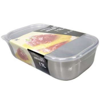 반찬통 PIRM3560 김치통 보관용기 직사각 1.7L 스텐 밀폐 용기