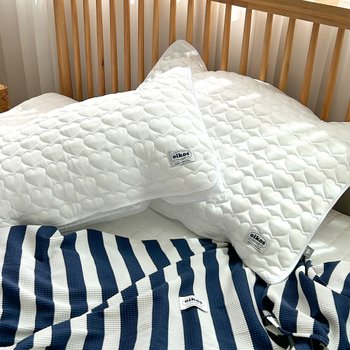 오이코스 하트 퀼팅 듀라론 냉감 베개패드 오코텍스인증 여름 쿨링 베개커버 S/M