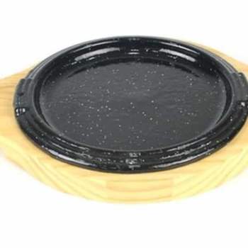 스테이크 굽기 철판세트 원형 무쇠 팬 6호 고기 조리용