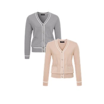 여성골프가을니트 헨리꽈배기조직가디건스웨터_SC