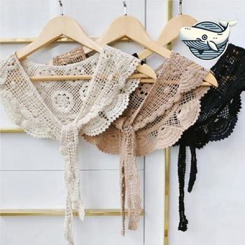 여유로운 스타일링 인조 카라 넥레이스 목도리