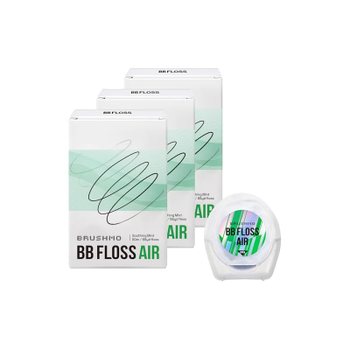 [해외] 브러시모 BB Floss AIR 블랙 50m (약 100일 분) 오랄케어 치간치실 3개입