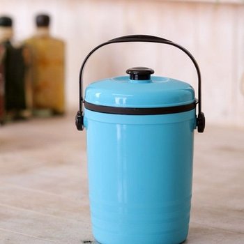 음식물 분리수거 비닐 쓰레기통 2L 블루 휴지통 미니휴지통 미니쓰레기통 압축휴지통