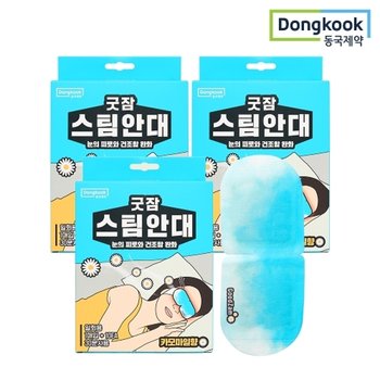 동국제약 굿잠 스팀안대 (카모마일향) 10입 3박스 / 눈찜질 일회용안대 온열찜질 숙면 안구건조
