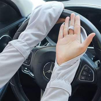 여성 EC24PZ68 여름 운전 골프 팔 손등 가리개 쿨 토시 그레이