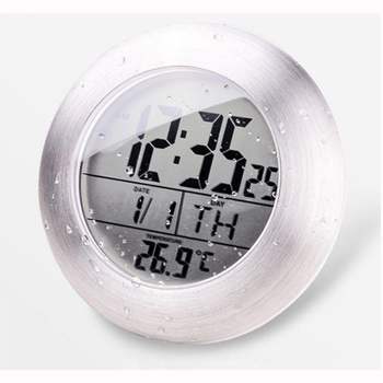 욕실시계 KU270126 LED 방수시계 온도 시계 벽 탁상 전자 EMATE