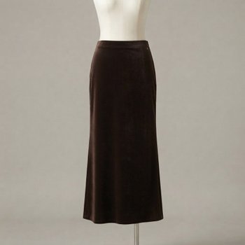 온앤온 벨벳 롱 스커트 KHAKI BROWN EVR NMW6A-S8060 4F