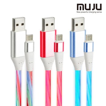 [오늘출발] MUJU MJ-600 C타입 LED 고속 충전 데이터 전송 케이블 고강도 TPE 소재 선 엉킴방지 단선 NO