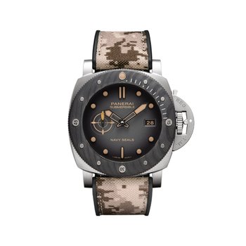 PANERAI PAM01669 Submersible Titanium Carbotech™ bezel  Navy SEALs 47mm