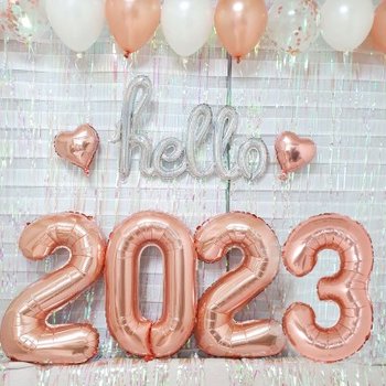 헬로우 2022 하트 풍선 새해 신년 파티 포토존 세트