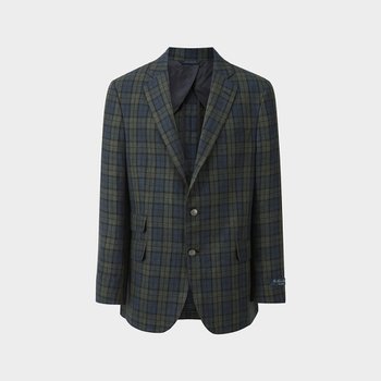 [공식판매처] 클래식핏 린넨 타탄 3버튼 재킷 (멀티) (BBJSMM76177FM)