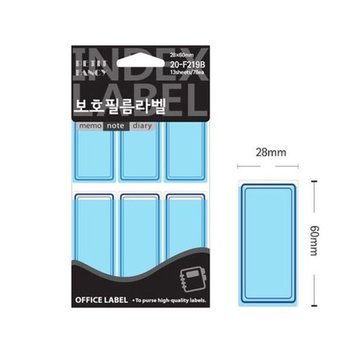 [VCMQO7OW]보호필름 견출라벨지 견출지 청색 F219B 28x65mm