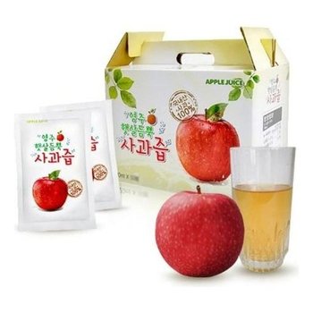 영주햇살듬뿍 이무 사과즙 100ml 50팩 포도즙 과일즙 (51970865)