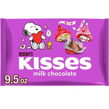[해외] 허쉬 키스 밀크 초콜릿 발렌타인 캔디 백 269.3g 스누피™와 친구들