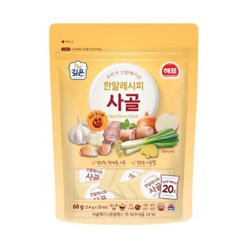 사조해표 한알레시피 사골 68g X 4개 간편조리 간편식품 어른 자취 간단 주부 즉석식품
