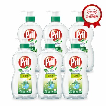 헨켈 주방세제 프릴 그린파워 700ml(용기) x 6개