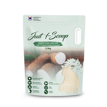 한삽뚝딱 카사바 고양이 모래 무향 3.2kg x 3개 (9.6kg)