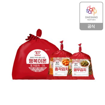 종가 행복이온 포기김치5kg+별미김치 2종(열무900g/총각850g) 택1