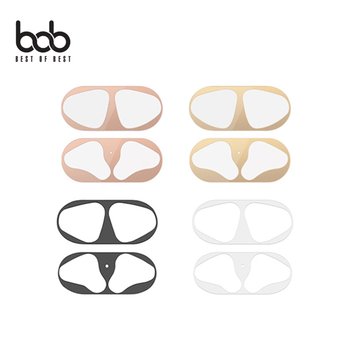 bob 애플 에어팟 철가루방지 메탈릭 스티커 Airpods 1세대 2세대 유선 무선충전용 호환