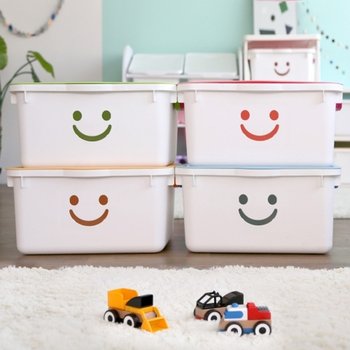 보노하우스 46L 화이트 초대형 해피박스 1P 아이방 장난감 정리함