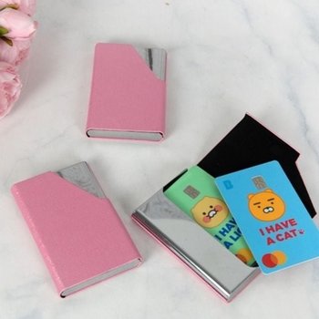 남성 카드 고급 핑크 트렌드 지갑 명함 슬롯 케이스 (WFGHLU9)