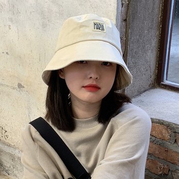 여성 2컬러 패치 디자인 패션 벙거지 모자 HAT25