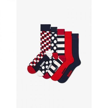 [해외] Happy Socks 해피삭스 5개입 클래식 필드 옵틱 믹스 양말 - 네이비 7491299