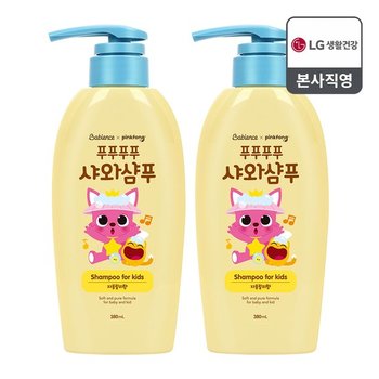 핑크퐁 샤와샴푸 380ml 자몽릴리향 x 2개