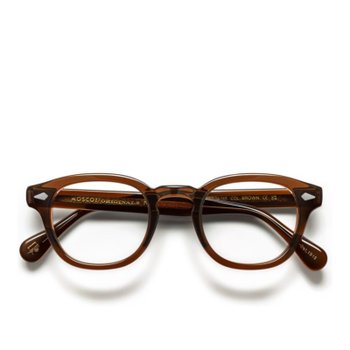 [해외배송] 모스콧 아세테이트 라운드 키홀 브리지 안경테 LEMTOSH BROWN DEMO LENSES 49