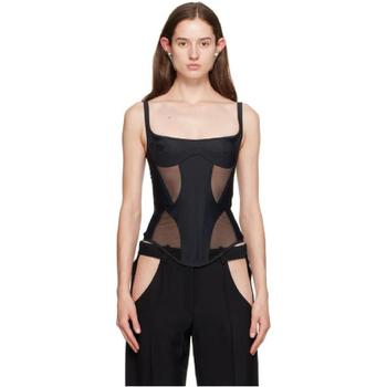 25 FW 뮈글러 블랙 일루전 탱크탑 241345F358012