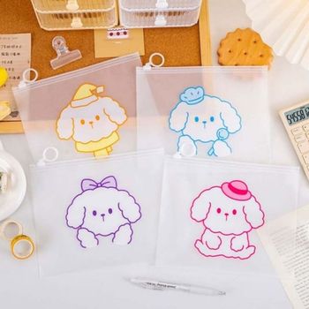 칼라 구디백 케이스 바둑이 비닐지퍼백 반투명 pvc 지