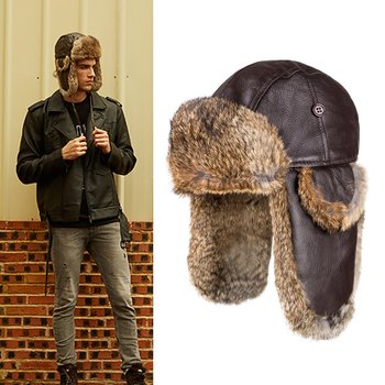 [해외] 어그 호주 오즈웨어 빈티지 로데오 레더 에비에이터 귀달이 군밤 토끼털모자 CS030