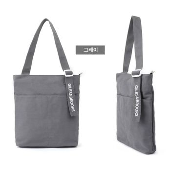 그레이- 중학생 캐주얼 에코백 보조 가방 크로스백 중저가가방브랜드 데일리백 중학생