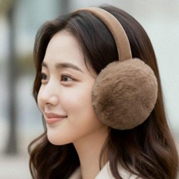 퍼 귀덮개 귀마개 여성 겨울 귀덮기 귀덮개 심플 겨울 퍼 뚱카롱 털