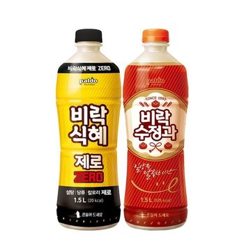 팔도 1.5L 비락 식혜 제로 1개+수정과 1개 총 2pet 전통 음료수 (28830634)