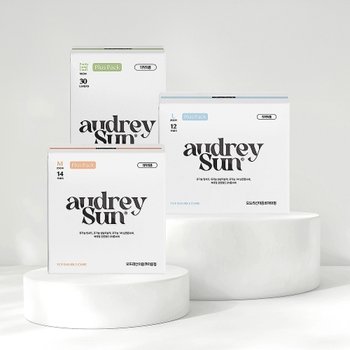 오드리선 더블코어 유기농 순면 생리대 TCF 비건 중형/대형 5팩 모음전