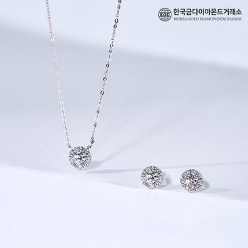 SSG 단독 시그니처 14K 18K 랩 다이아몬드 1부 헤일로 귀걸이 / 목걸이 런칭기념  최대 40% 즉시할인