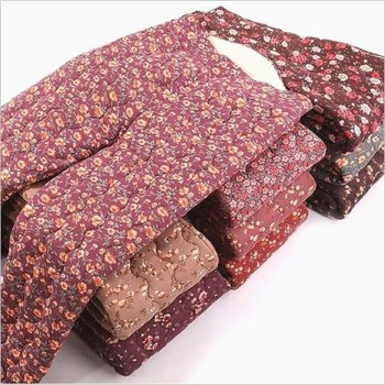 팬츠 TO55VK99 허리밴딩 겨울 누빔 기바지 할머니 촌캉스 꽃무늬