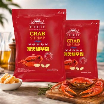 피뉴트 게맛새우칩 240g 3개 새우과자 갈릭맛 스낵 (52704096)