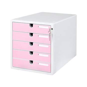 (P)카파맥스 칼라서류함 5단_핑크 299x359x336mm