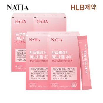 HLB제약 나티아 엽산 비타민 콜린 미오 나티아 트루밸런스 이노시톨 40:1 30포 *4박스(총 120포)