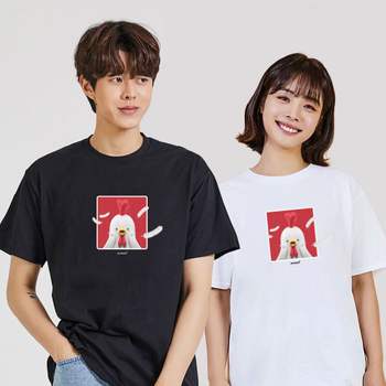 키밍 닭 치킨 남매룩 반팔티커플티 디자인티셔츠 교회반팔티