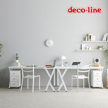 코넬 이지2 서랍형 데스크 2인용 코너 책상 DDW058C