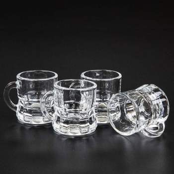 오로라 유리 소주잔 손잡이형 술컵 50ml 유리컵 술잔